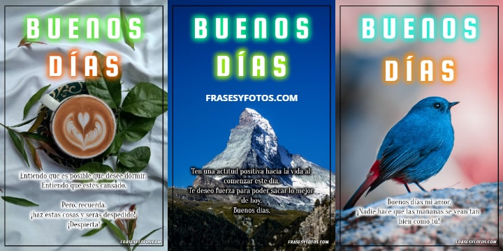 22 Mensajes bonitos de Buenos Dias Frases positivas y motivacion cafe y paisajes