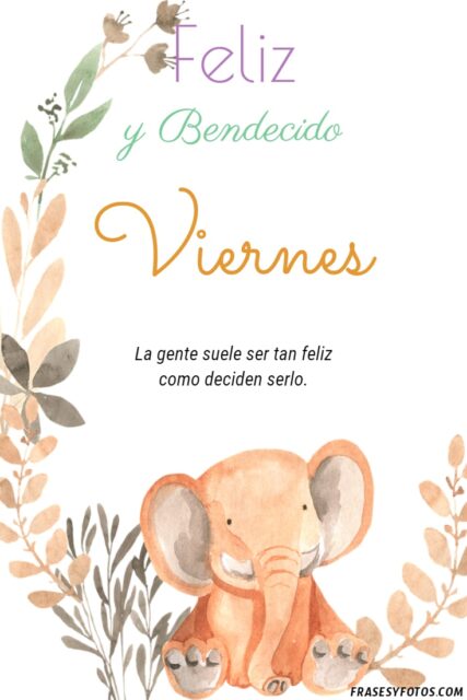 24 Feliz y bendecido Viernes Bellas imagenes en Acuarela con frases mensajes para saludar 17
