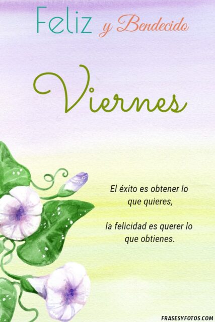 24 Feliz y bendecido Viernes Bellas imagenes en Acuarela con frases mensajes para saludar 9