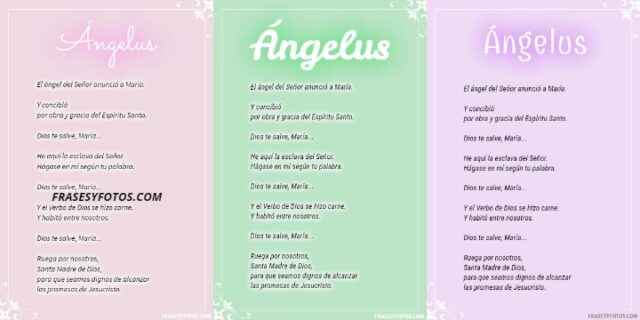 28 Imagenes de Angelus colores variados oracion catolica