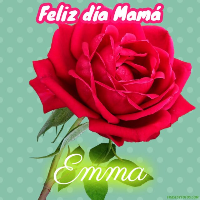 50 Feliz dia Mama con Nombres Rosa roja bonita para dedicar a tu Madre 11