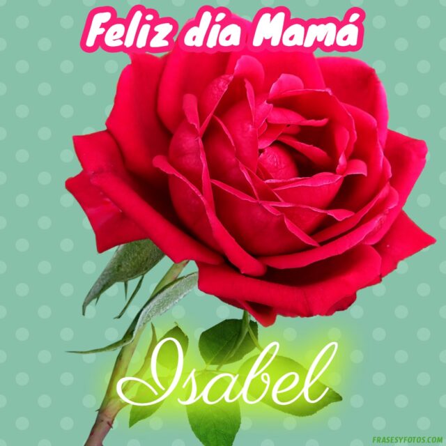 50 Feliz dia Mama con Nombres Rosa roja bonita para dedicar a tu Madre 14