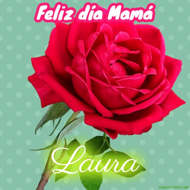 50 Feliz dia Mama con Nombres Rosa roja bonita para dedicar a tu Madre 16
