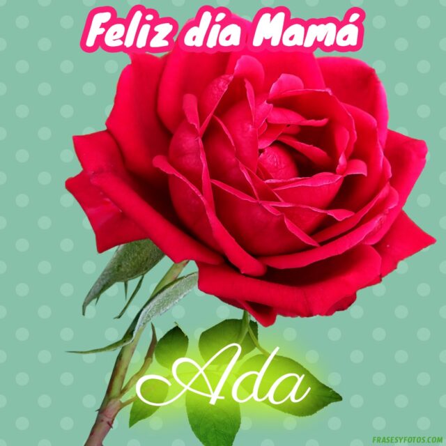 50 Feliz dia Mama con Nombres Rosa roja bonita para dedicar a tu Madre 2