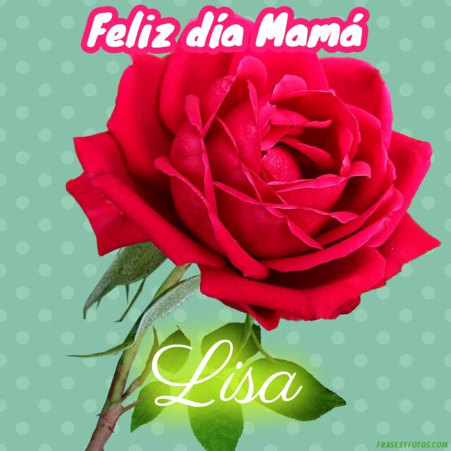 50 Feliz dia Mama con Nombres Rosa roja bonita para dedicar a tu Madre 33