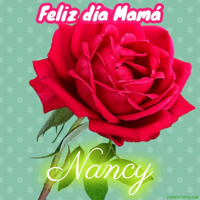 50 Feliz dia Mama con Nombres Rosa roja bonita para dedicar a tu Madre 36