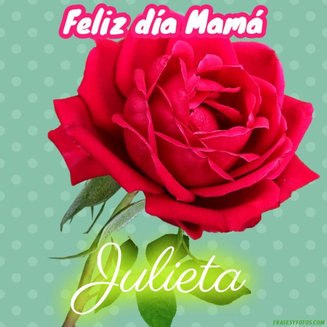 50 Feliz dia Mama con Nombres Rosa roja bonita para dedicar a tu Madre 42