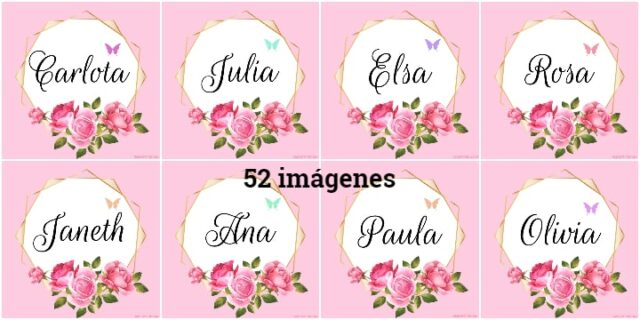 Marco de rosas 52+ Nombres de mujeres, imágenes lindas