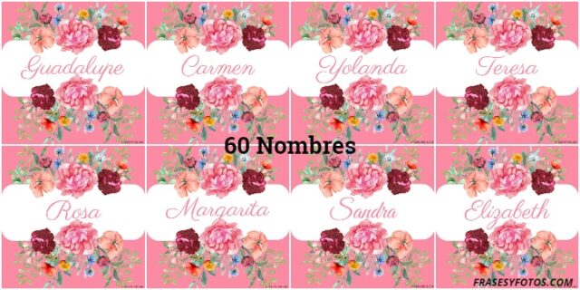 60+ Nombres populares de Mujeres con fondo de flores