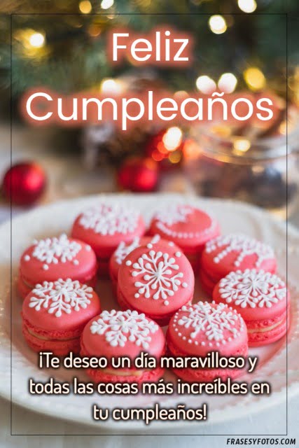 Lindos dulces de cumpleaños, macarons rosados para regalas en tu día maravilloso.